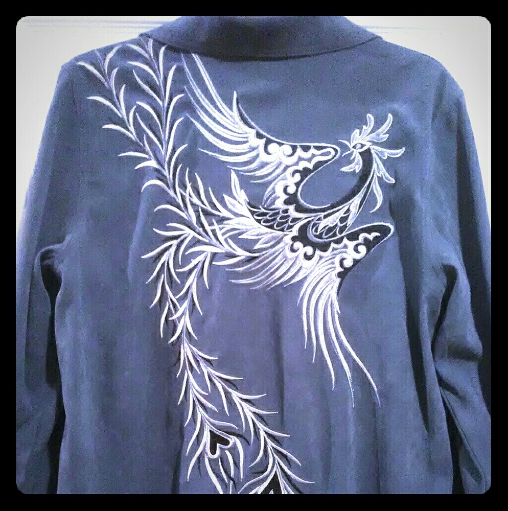 Polyester Gray Jacket W/Design